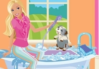 เกมส์บาร์บี้อาบน้ำลูกสุนัข (Barbie Petshop)