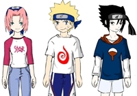 เกมส์แต่งตัวทีมนินจานารูโตะ (Naruto Character Dressup)