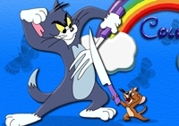 เกมส์ระบายสีภาพทอมแอนเจอรรี่ (Tom and Jerry online Coloring)