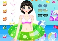 เกมส์แต่งตัวไปเล่นน้ำทะเล (Sea Swimming Dressup)