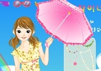 เกมส์แต่งตัวสาวกางร่ม (Spring Umbrella)