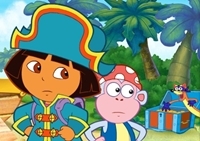 เกมส์ดอร่าผจญภัยบนเรือมหาสมบัติ (Dora s Pirate Boat Treasure Hunt)