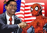 เกมส์ภาพปริศนาโอบาม่ากับสไปเดอร์แมน (Sort My Tiles Obama and Spiderman)