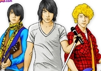 เกมส์ระบายสีวงดนตรีสามพี่น้อง (Jonas Brothers)