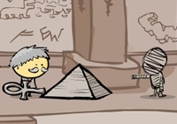 เกมส์คุณปู่นักสำรวจอียิปต์ (Throw Ancient Stuff)